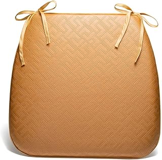 Cómodo Cojín para Silla, Acolchado De Espuma Gruesa con Funda Extraíble Y Lazos Seguros, Cojín De Asiento Duradero para Interiores Y Exteriores, Hogar, Patio Y (Size:42 * 44 * 4.5cm,Color:Amarillo)