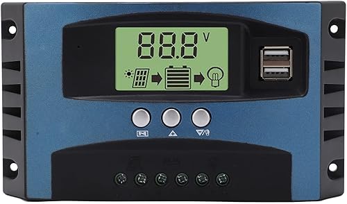 Miniatura 6 de Controlador solar, controlador solar MPPT carga 12 V 24 V identificación inteligente pantalla LCD panel solar, controladores de energía (40 A)