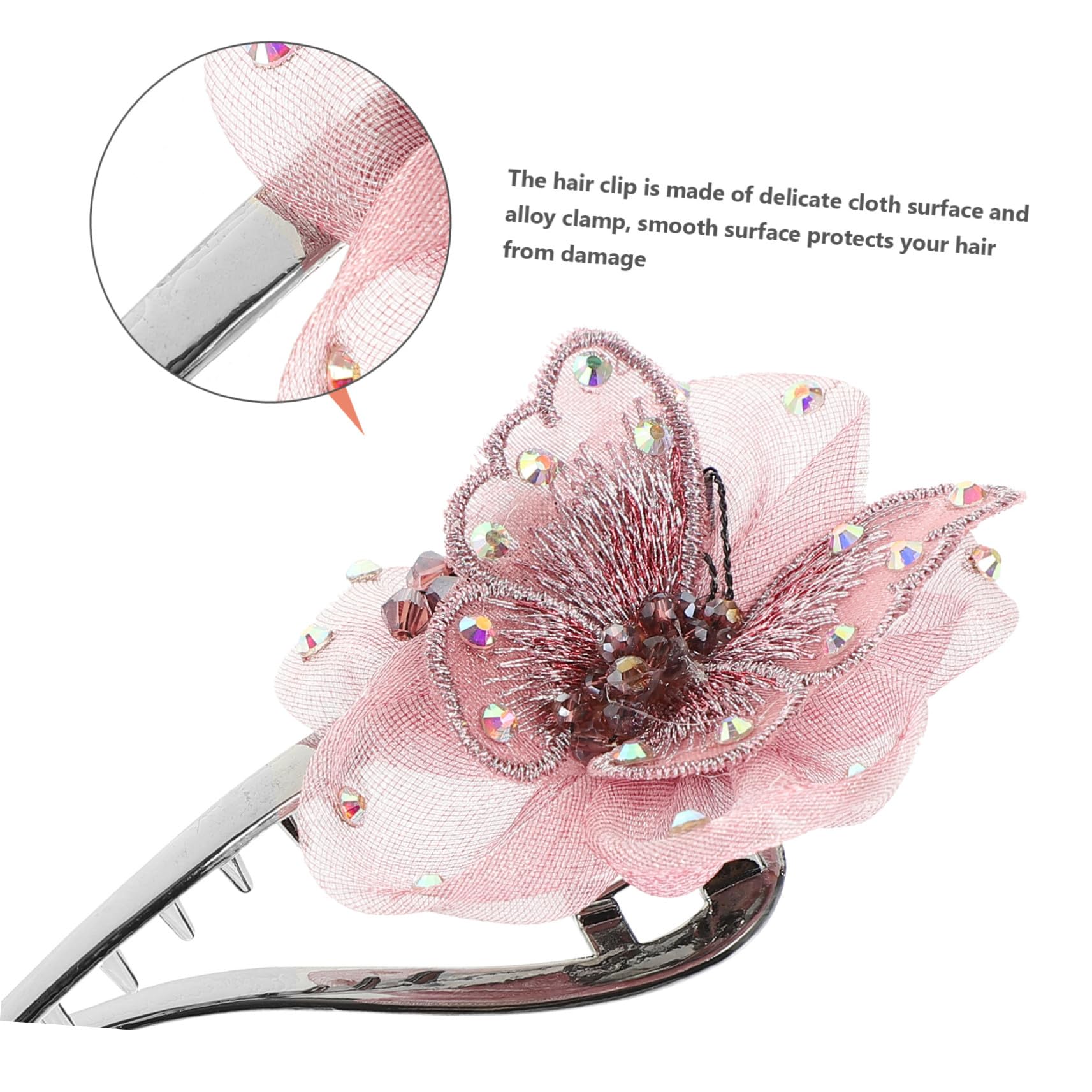 VICASKY 5 Pezzi Fermaglio per Antiscivolo in e Clip Twist Francese per Acconciature e Cavallo Accessorio Femminile Raffinato Rosa