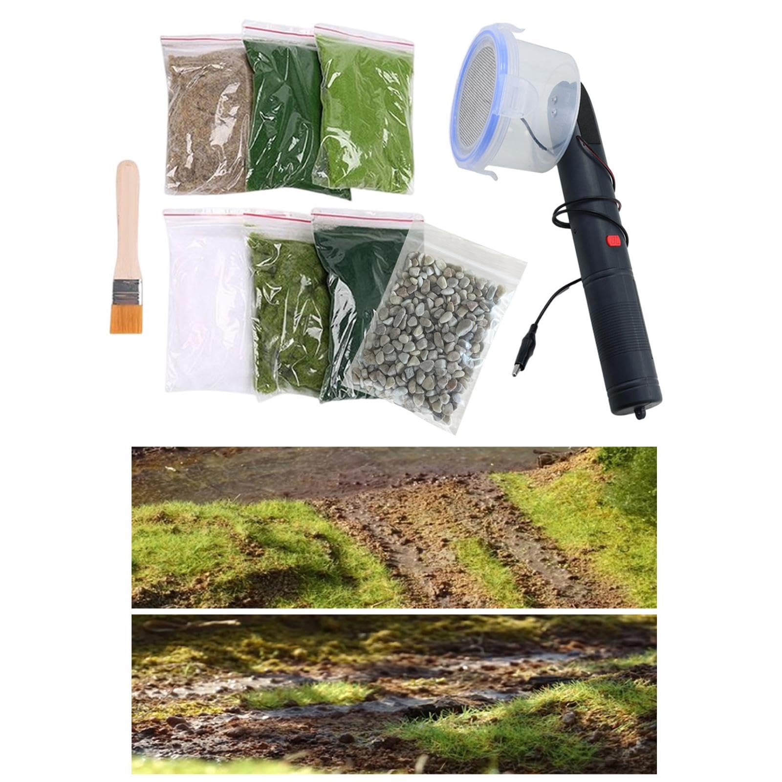 Máquina de césped estático, máquina de Flocado estático, Kits de Flocado para diseño