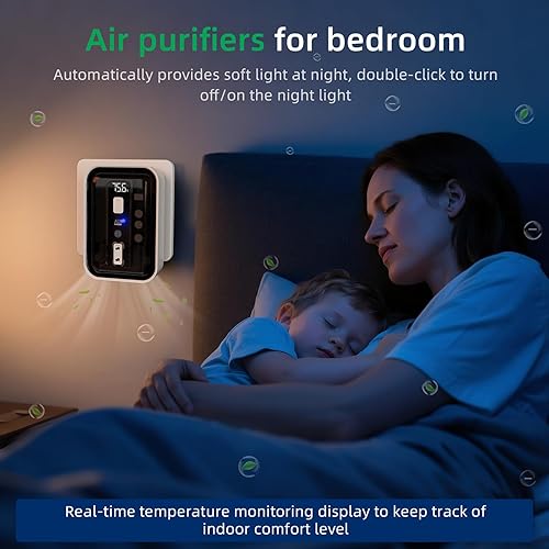 Miniatura 4 de Ionizadores de aire para el hogar enchufe purificador de aire para ácaros del polvo, ambientador enchufable, purificador de aire portátil