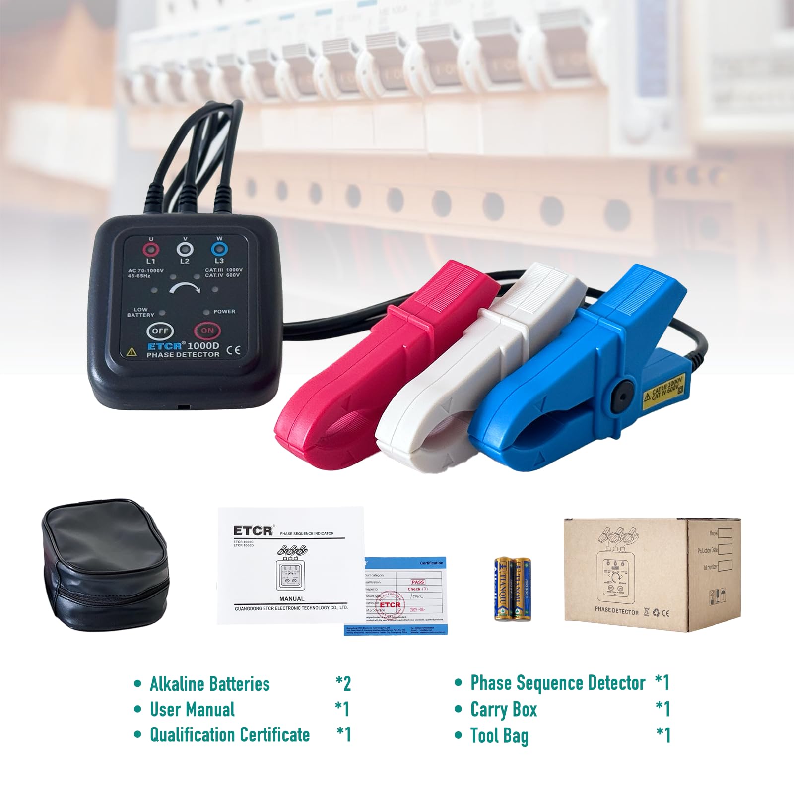 Non-Contact Phase Sequence Tester - Safe Electrical Testing -7
