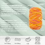 Ombre Yarn - 10 Pack x 15g Yarn Cotton Multi Colored with Vibrant Colors Soft Color Changing Ideal for Knitting and Crocheting Crafts, Suitable for Beginners