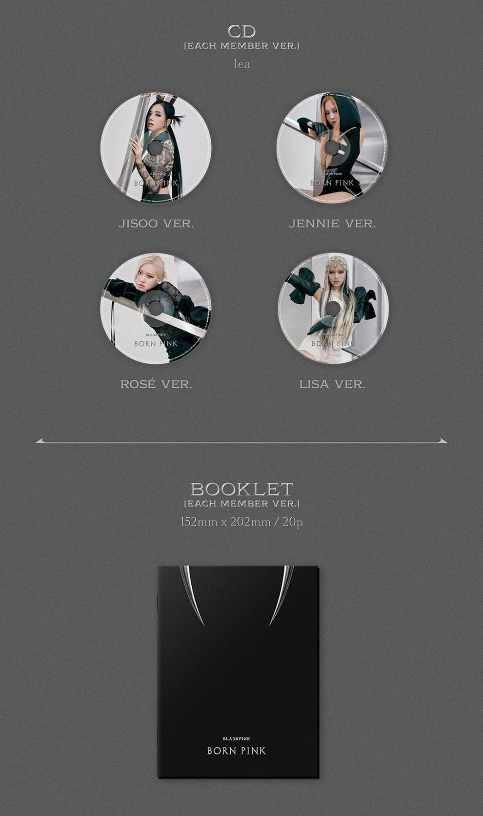 YG PLUS Blackpink - Born PINK [DIGIPACK sürümü: Jennie VER.] 2