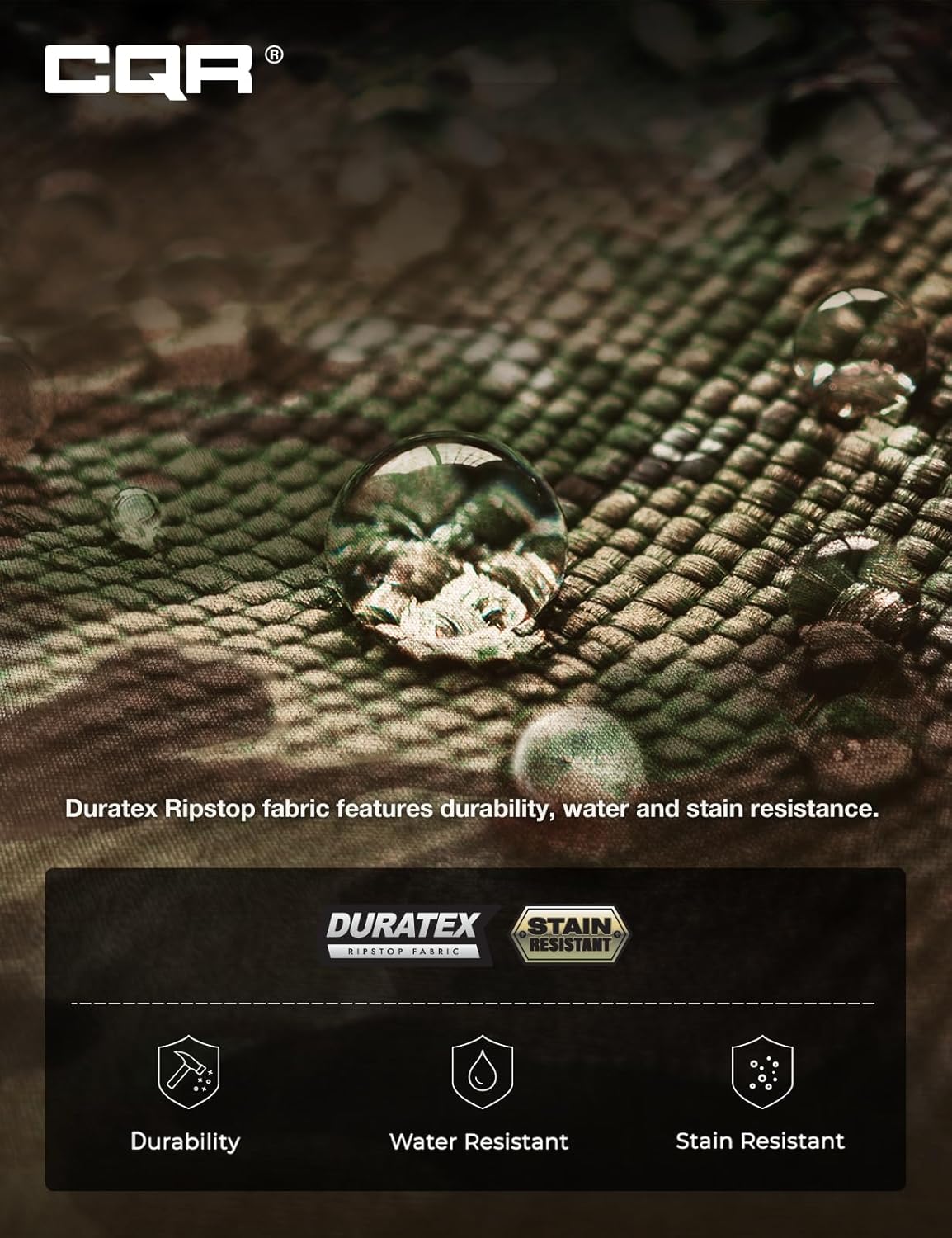 CQR Men's Tactical Pants, Water Resistant Ripstop Cargo Pants, Lightweight EDC Work Hiking Pants, Outdoor Apparel - Image 7