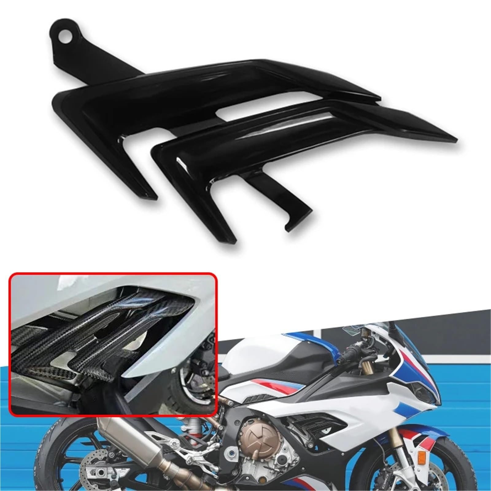 Compatible Con BMW S1000 RR 2019-2023 S1000RR, Panel Lateral Pequeño Para Motocicleta, Cubierta Protectora Para Panel Lateral De, Carenado S 1000RR(Carbon Fiber Look)