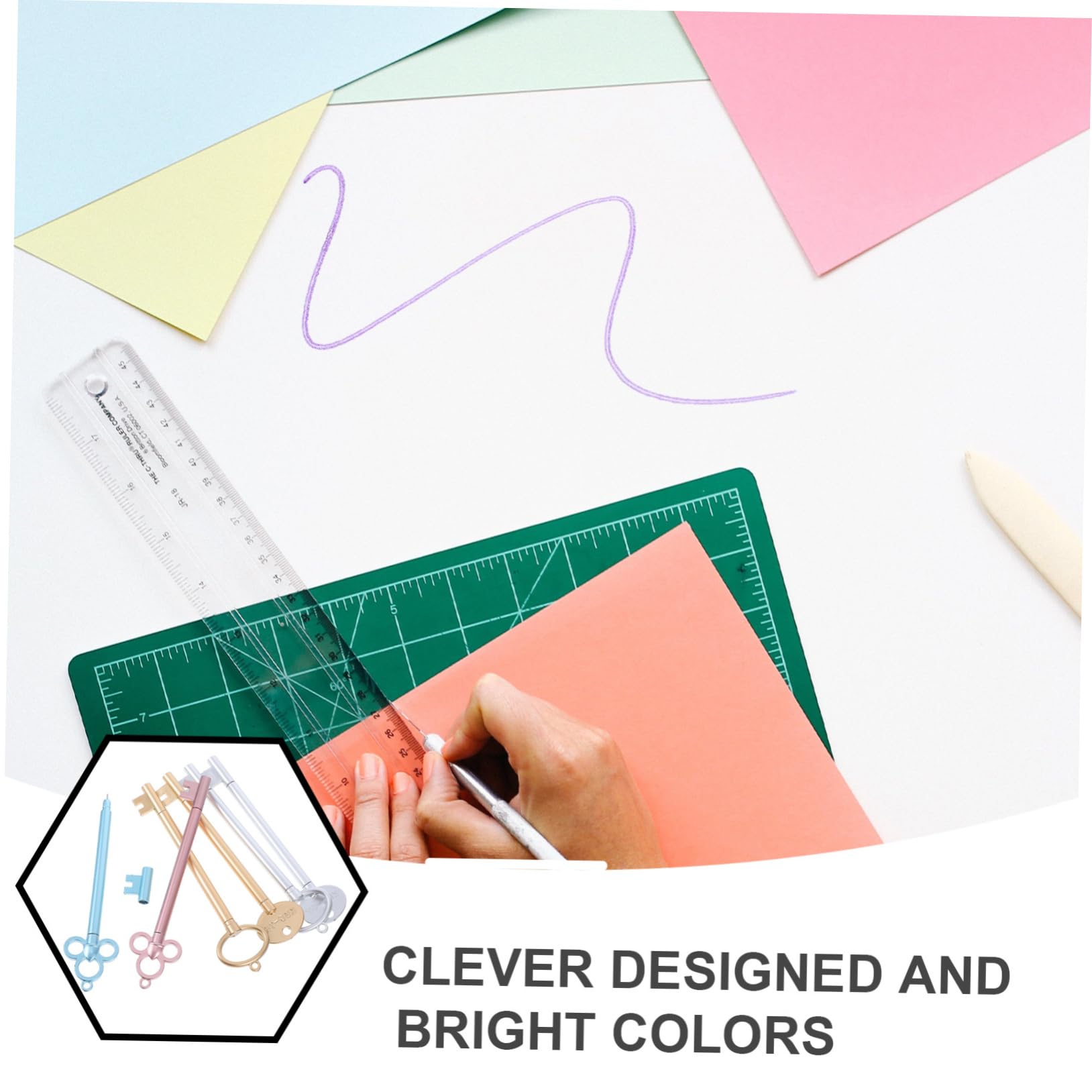 VILLCASE 60 Piezas Bolígrafo de Gel Retro Forma de Llave para Escritura, Dibujo y Apuntes en Casa, Oficina o Escuela Novedad Divertida Amigos