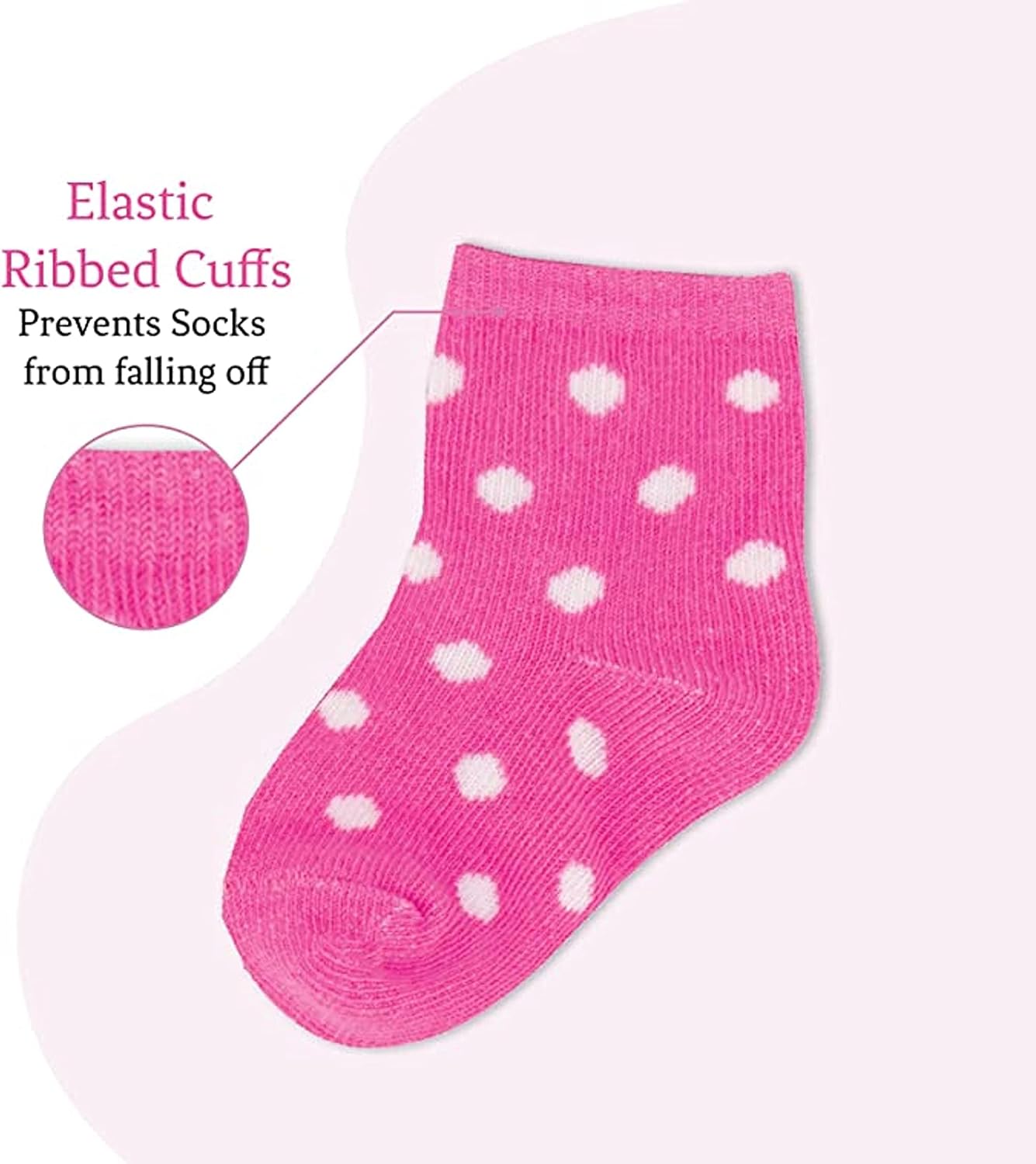 Rising Star Baby Socks for Boys & Girls - Newborn Crew Ankle Cotton Infant Socks 0-6, 6-12 months (8 pack) - Image 4