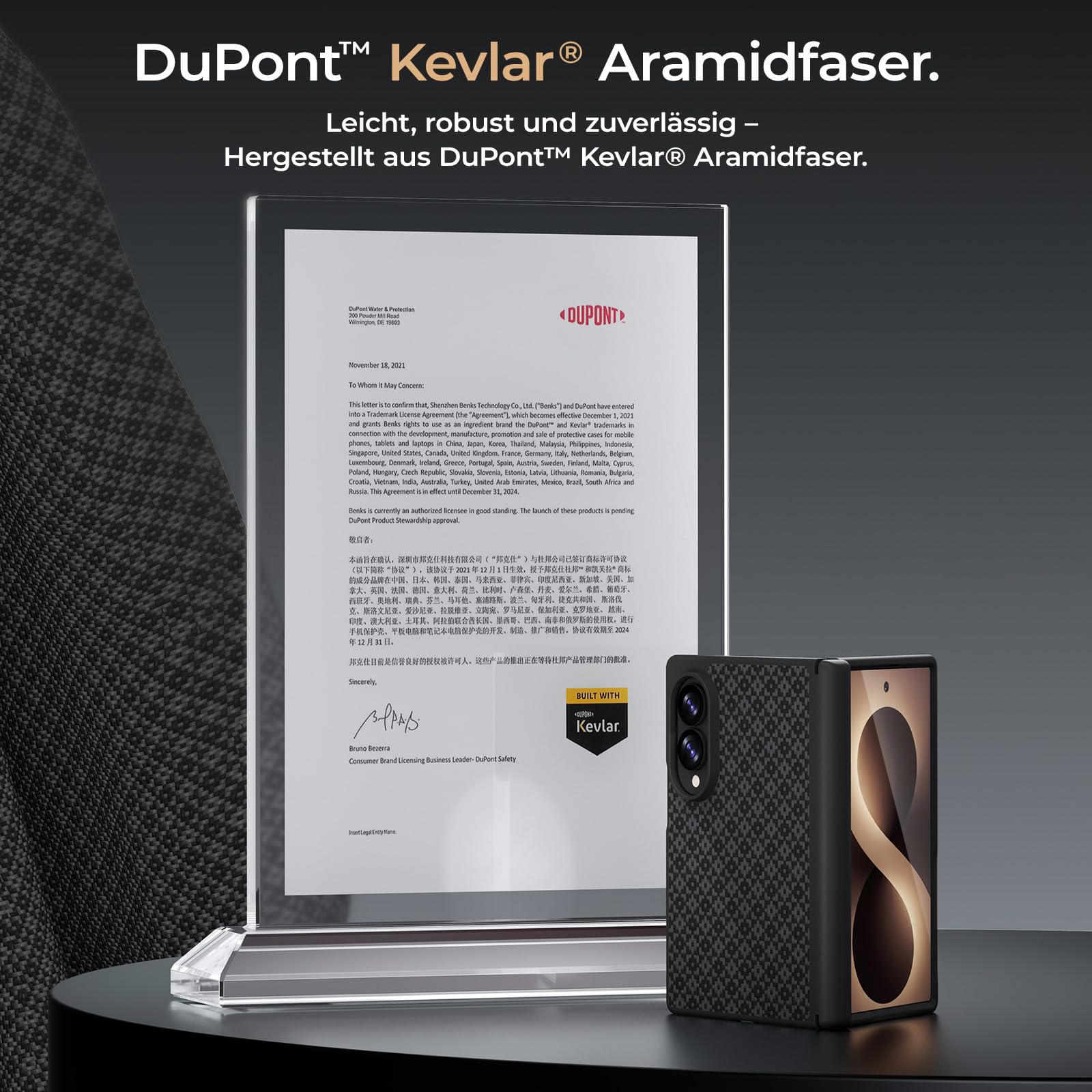 BENKS ArmorGrid Pro für Samsung Galaxy Z Fold 8 Hülle für MagSafe | Stoßfeste Kevlar-TPU Schutzhülle, Militärischer Fallschutz, Scharnierschutz, Starke Magnetkraft und Sicherer Halt