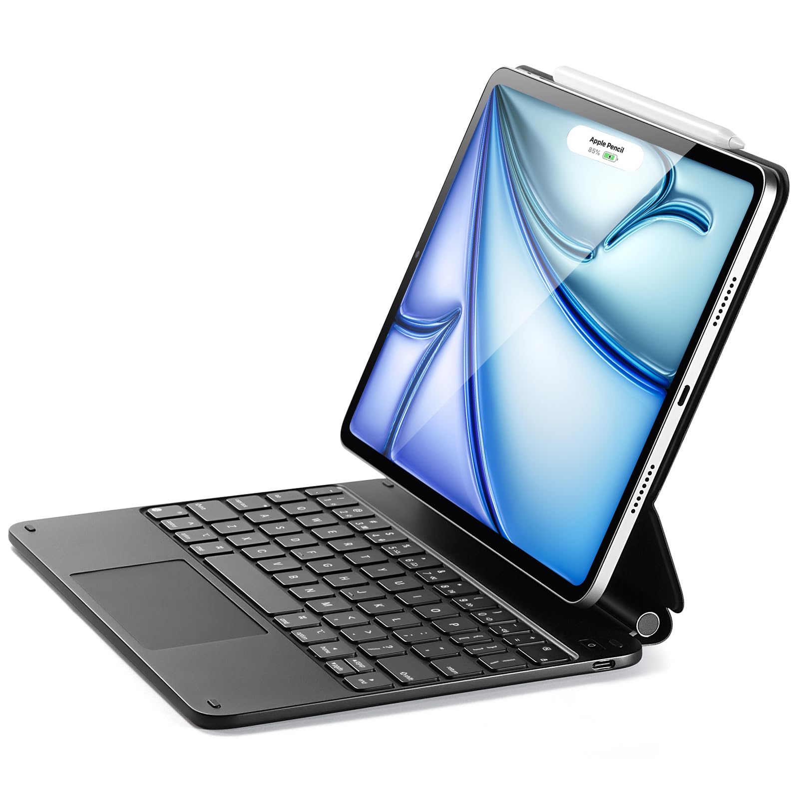 ESR iPad Air 11 Inch (M3/M2, 2025/2024), Air (5th/4th Gen) & Pro 11 Inch (4th/3rd/2nd/1st Gen) Case with KeyboardMagic Case, Easy-Set Floating Cantilever Stand, Precision Multi-Touch Trackpad, Black