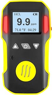 Detector de Gas Cloruro de Hidrógeno de Forensics | Certificado de Calibración de la UE y EE. UU. | Recarga USB | Alarmas Sonoras, Luminosas y por Vibración | 0–50 ppm HCl |
