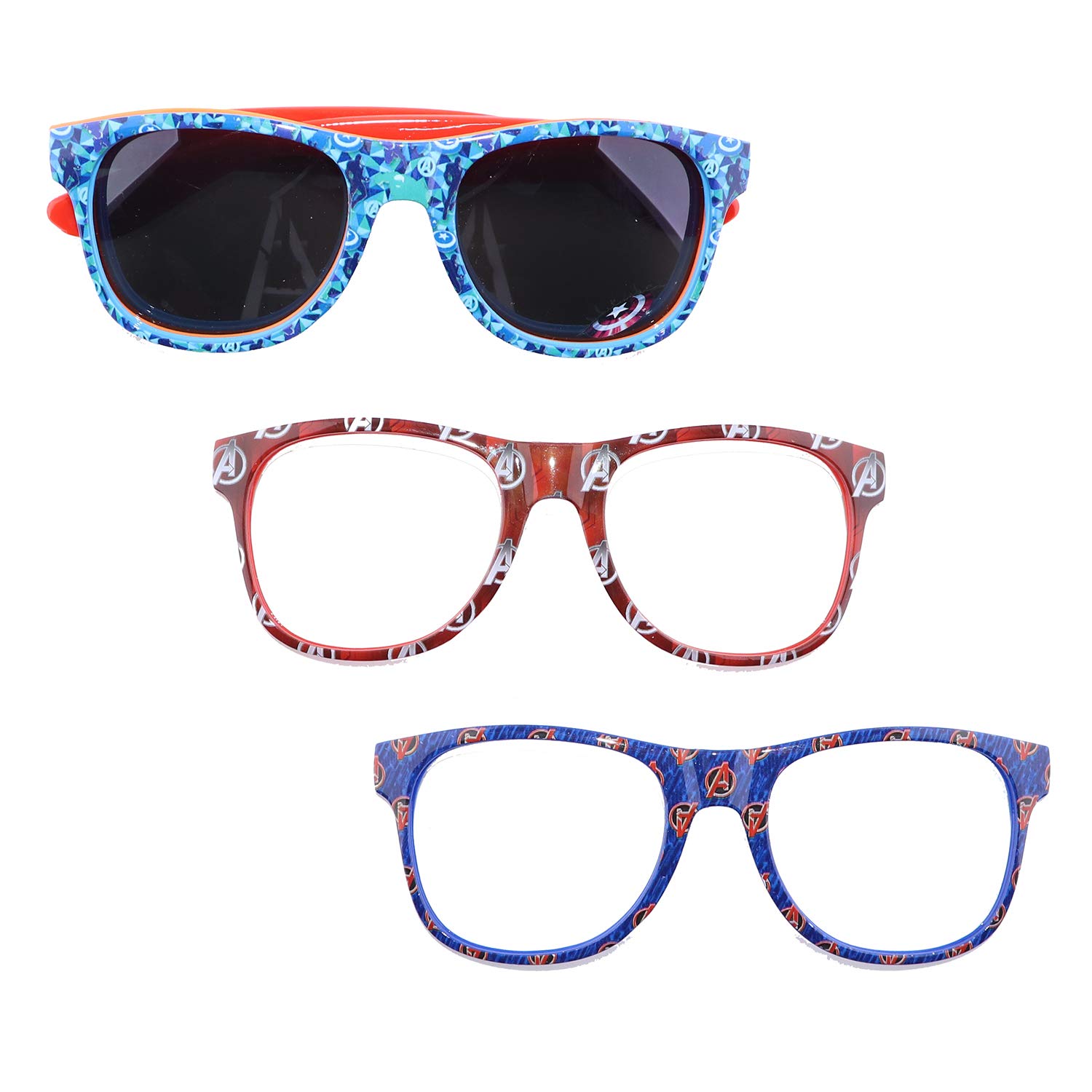 Avengers Kids Interchangable Frame Sunglasses Set