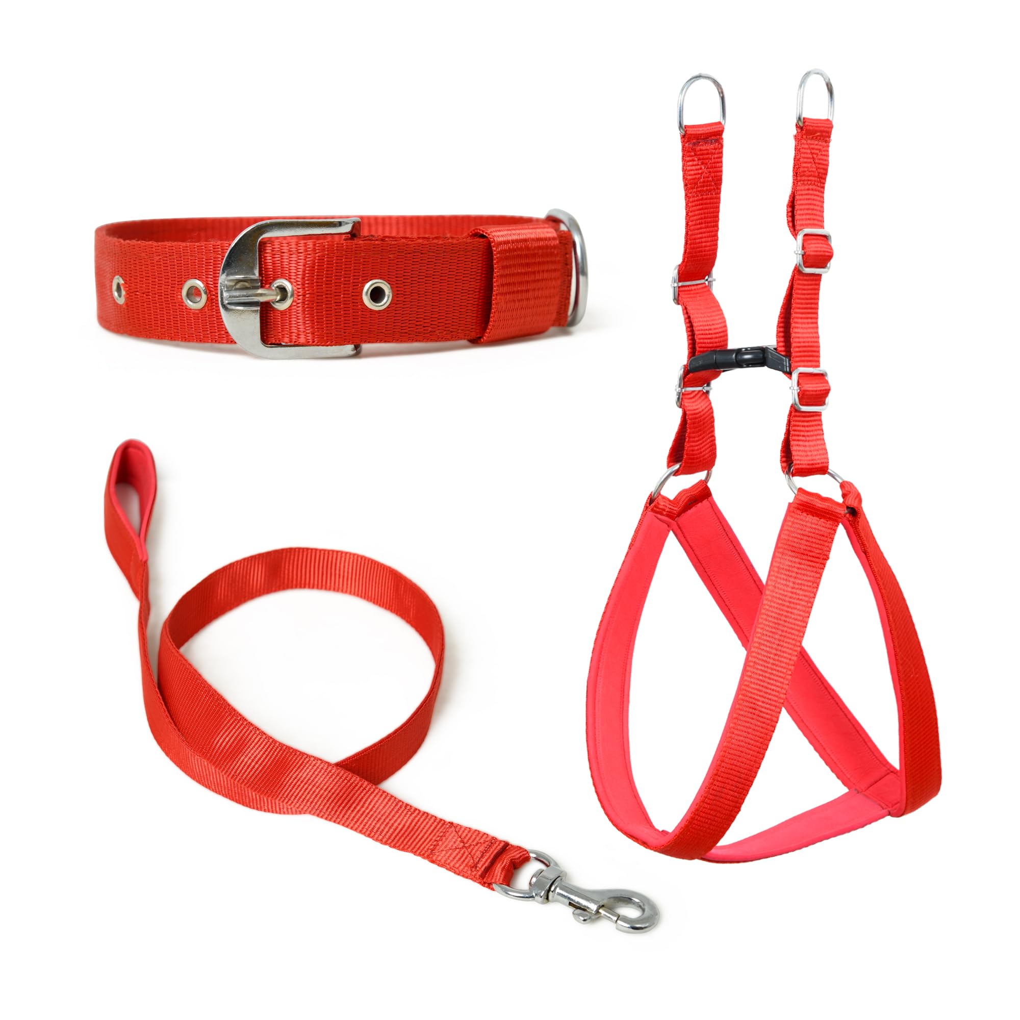 SitSnooze Dog Collar, Leash & Harness Combo Set | Nylon Adjustable Printed Design Dog Accessories for All Types of Dogs - Multicolor (Free Size) (B0C9MV2GK4) Amazon Price History, Amazon Price Tracker