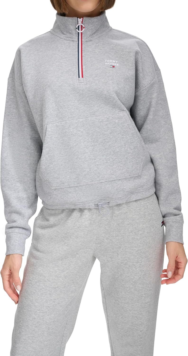 Tommy Hilfiger womens Quarter Zip Fleece Pullover Sweatshirt - Image 5