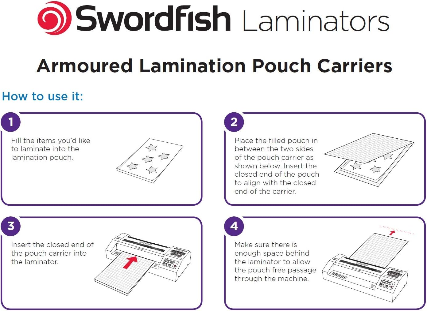 Swordfish 40353 A4 Armoured Non-Stick PTFE Laminating Pouch Carrier (Pack of 1)