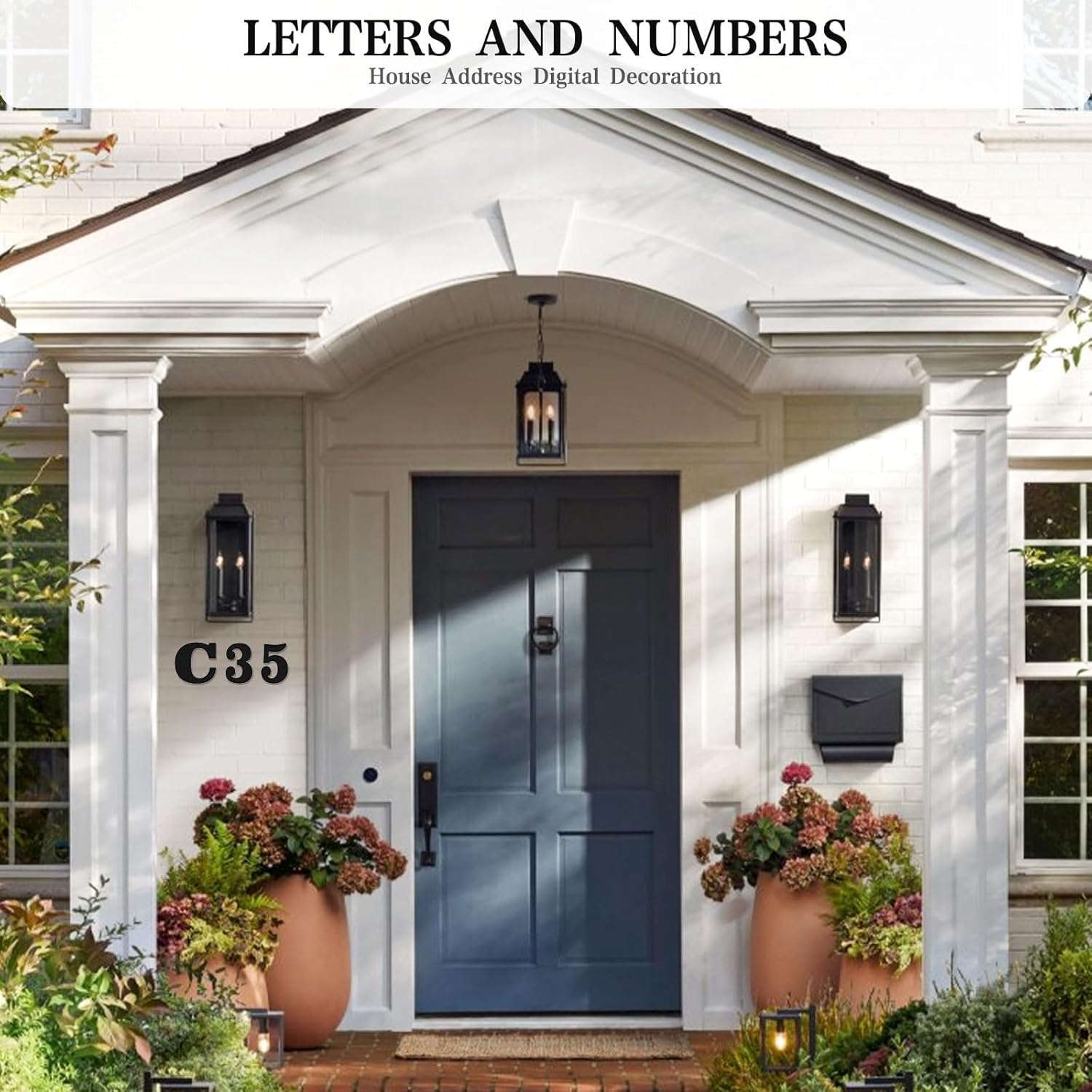 3 Inch Black Metal House Numbers and Letters, Garden Door Mailbox Decor Numbers With Nail Kit, Modern Address House Numbers, Applicable to Apartments Houses Streets Outdoor Signs(0)