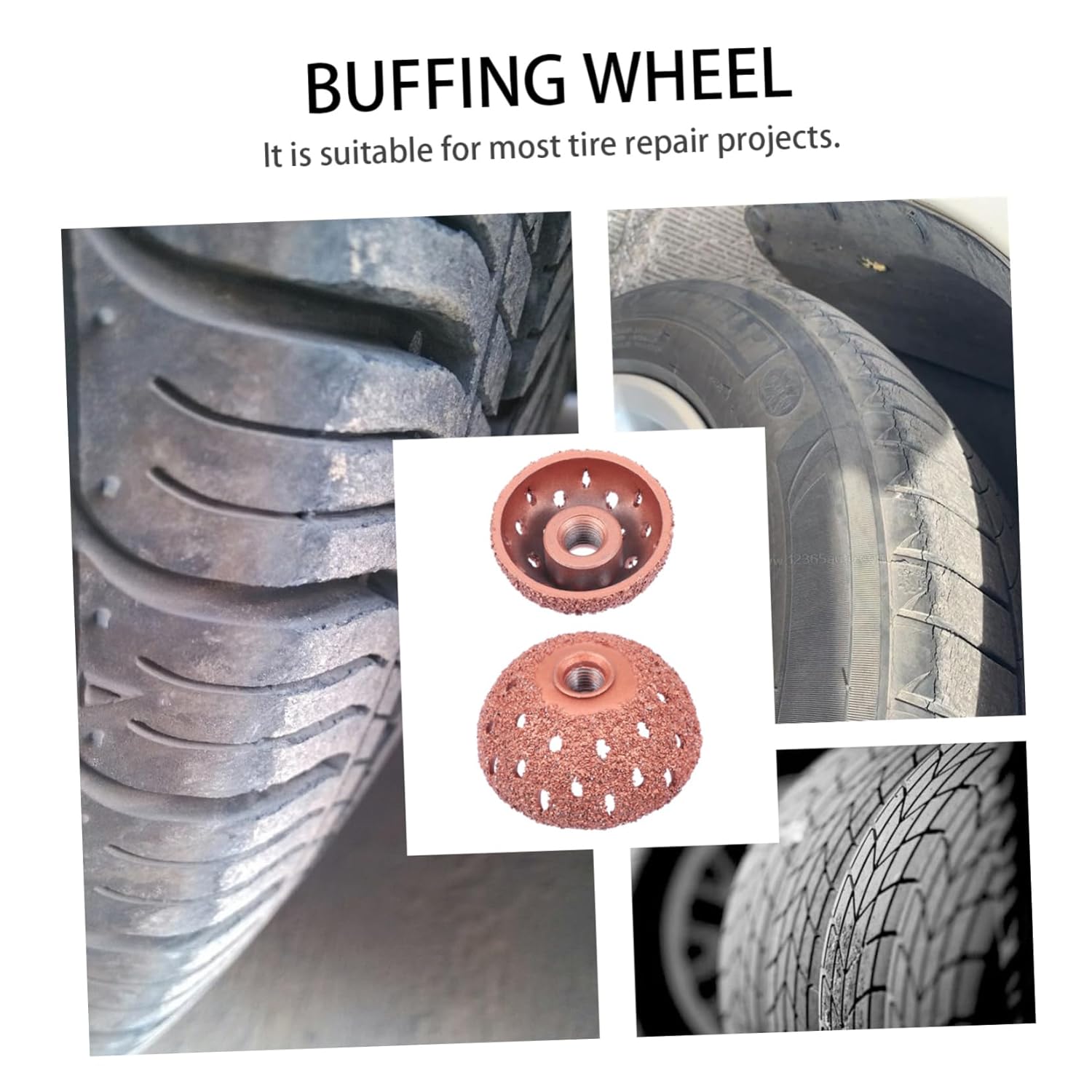 Veemoon Coarse Buffing Wheel Heads - Durable Alloy Rotary Tools for Efficient Grinding and Polishing