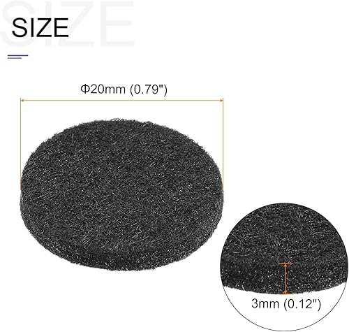Miniatura 2 de METALLIXITY Almohadillas redondas de fieltro para muebles (0.78 x 0.18 pulgadas), 16 unidades, protectores de suelo autoadhesivos, para el hogar,