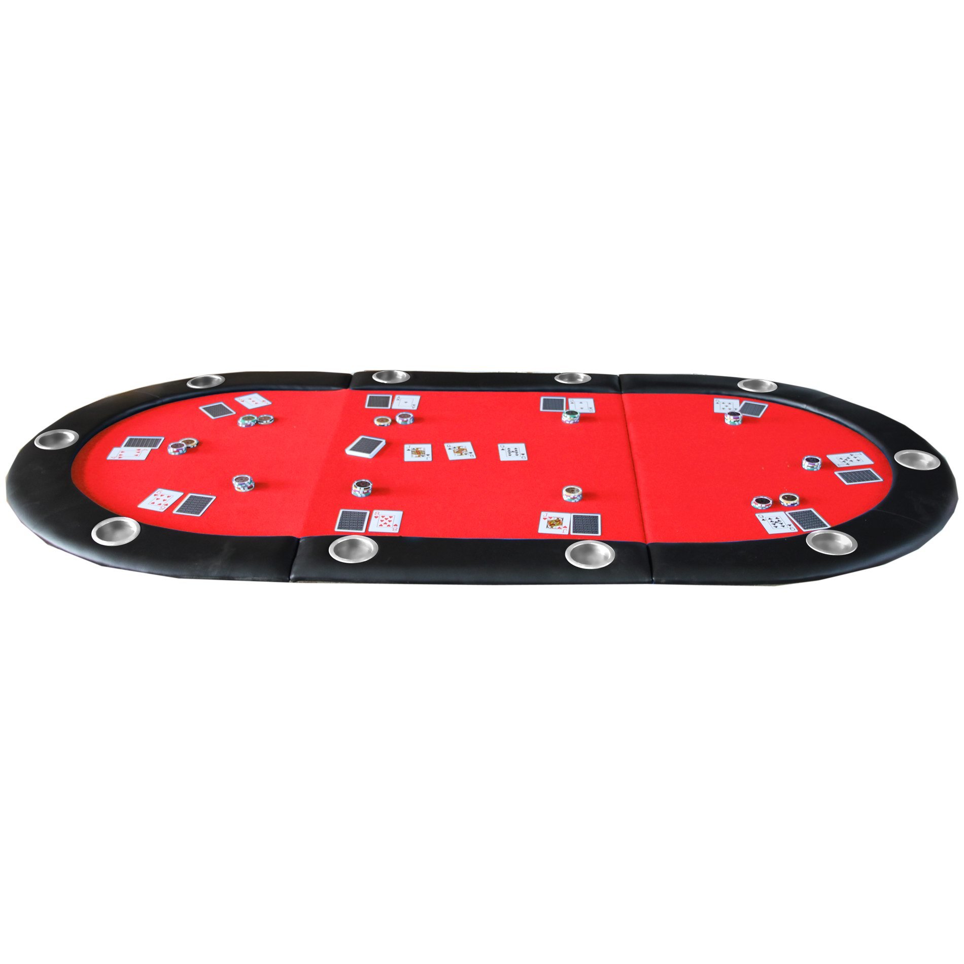 LaiEr Tapis De Poker Rond Antidérapant 24/31/47/55 Pouces – Caoutchouc Souple, Portable, Idéal Texas Hold'em & Blackjack
