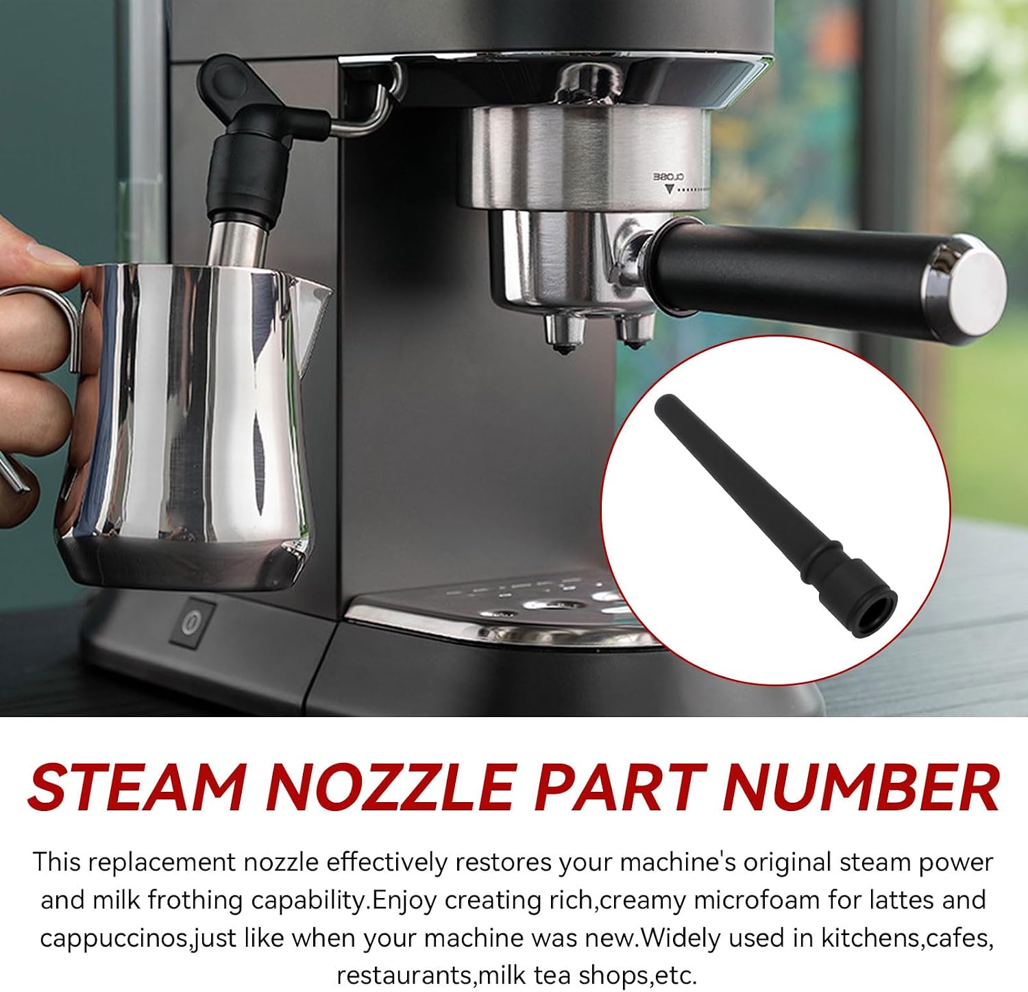 Steam Nozzle 5313259991 Coffee Machine Lower Tube - Fits for De'Longhi