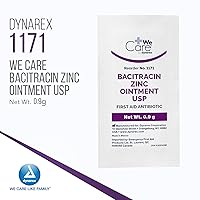 Vista 2 de Dynarex Bacitracin Zinc Ungüento USP - Crema para quemaduras y ungüento antibiótico para cortes menores, erupciones de pañales, cuidado de heridas
