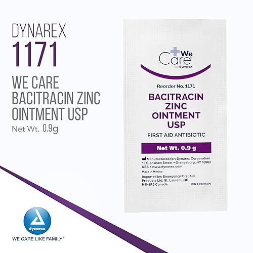 Miniatura 2 de Dynarex Bacitracin Zinc Ungüento USP - Crema para quemaduras y ungüento antibiótico para cortes menores, erupciones de pañales, cuidado de heridas y