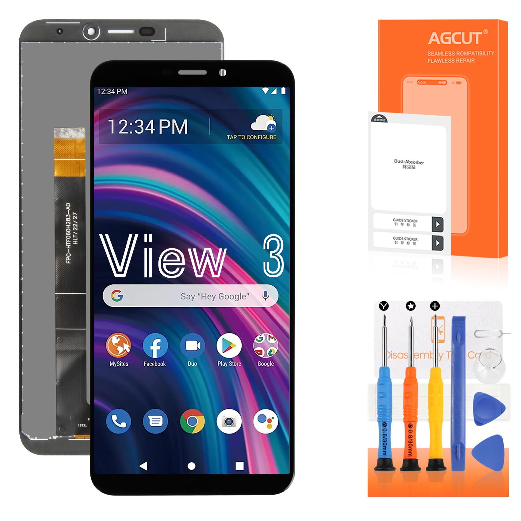 for Blu View 3 Screen Replacement for Blu View 3 LCD Display B140DL LCD Digitizer Touch Screen Assembly Repair Parts