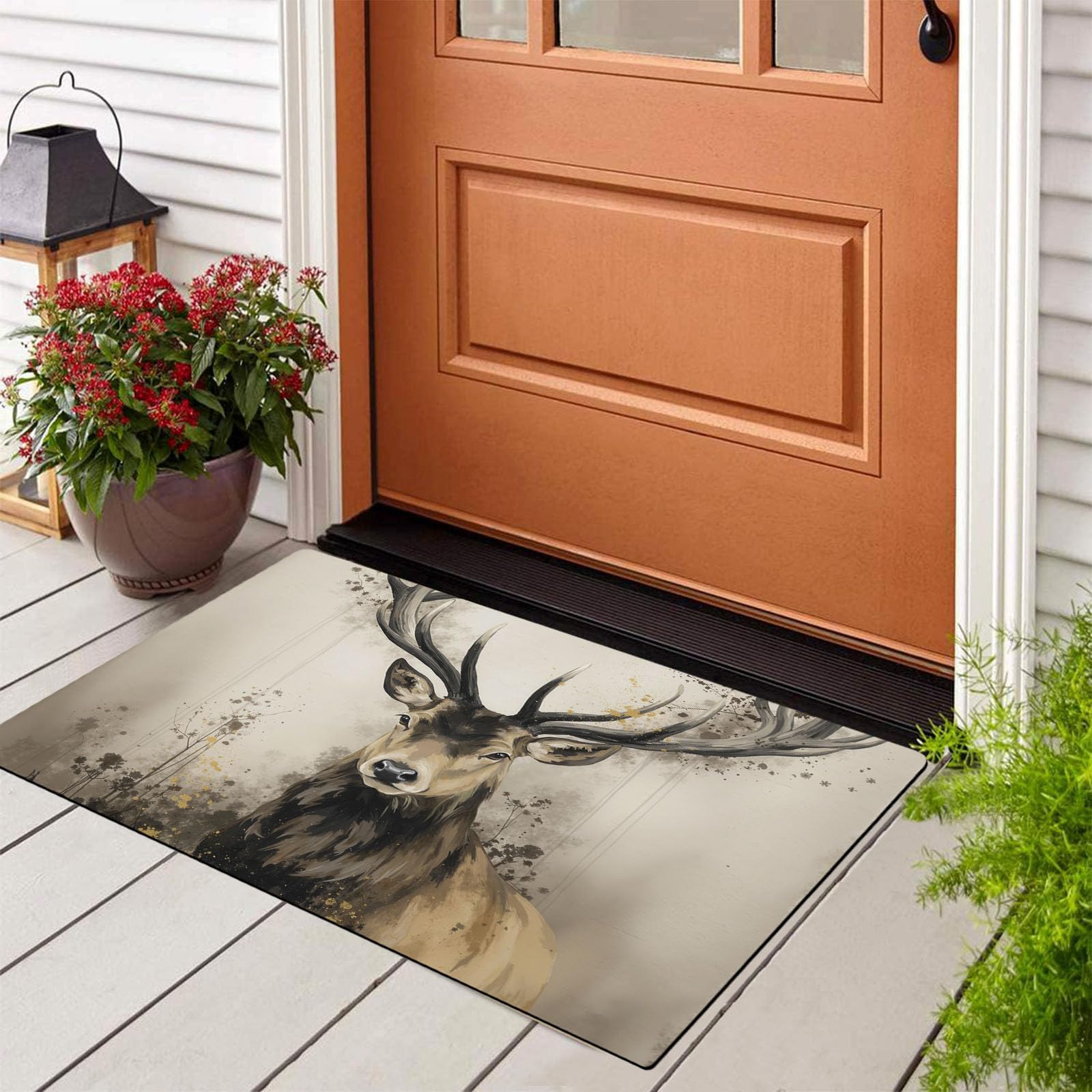 Tapis piège visuel de porte pour éviter les sols glissants