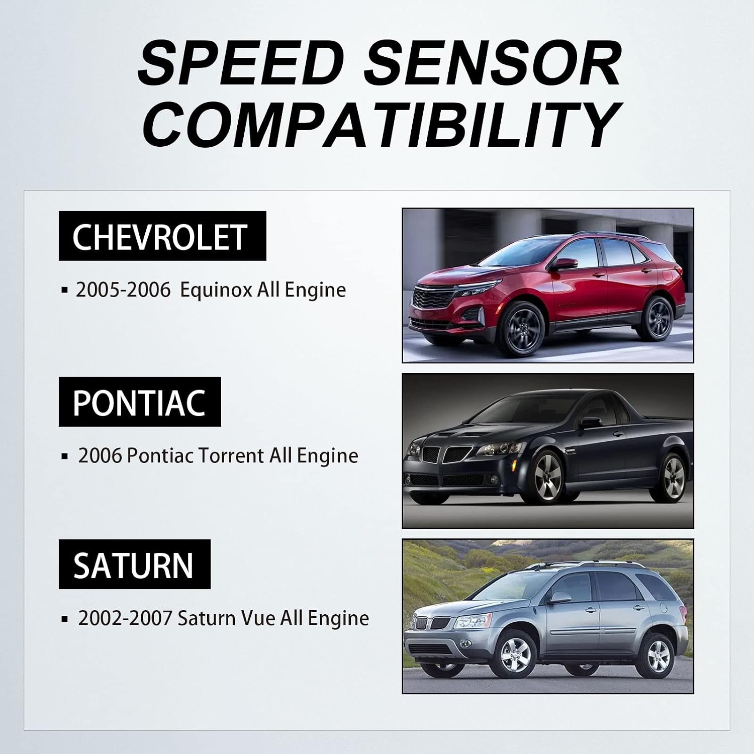 SPEEDWOW ABS Wheel Speed Sensor 970-284 Front Left Right, Compatible with Chevy Equinox 2005-2006, Compatible with Pontiac Torrent 2006, Compatible with Saturn Vue 2002-2007, OE 2ABS0531 AB1378