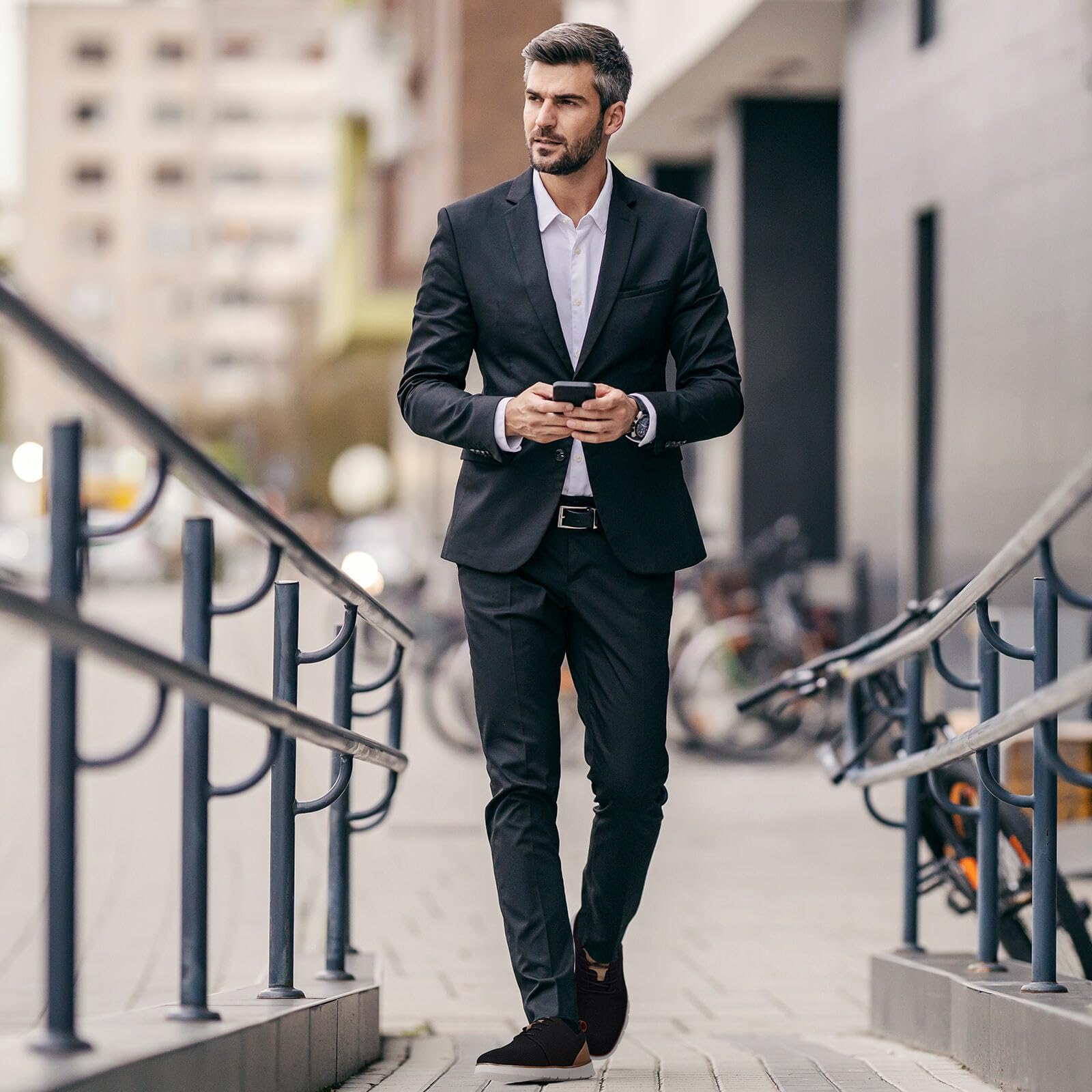 LEZTA Zapatos de Cordones para Hombre Oxfords Clásicos Zapatillas de Vestir Malla Transpirable Cómodos para Boda Negocios Viaje y Ocio