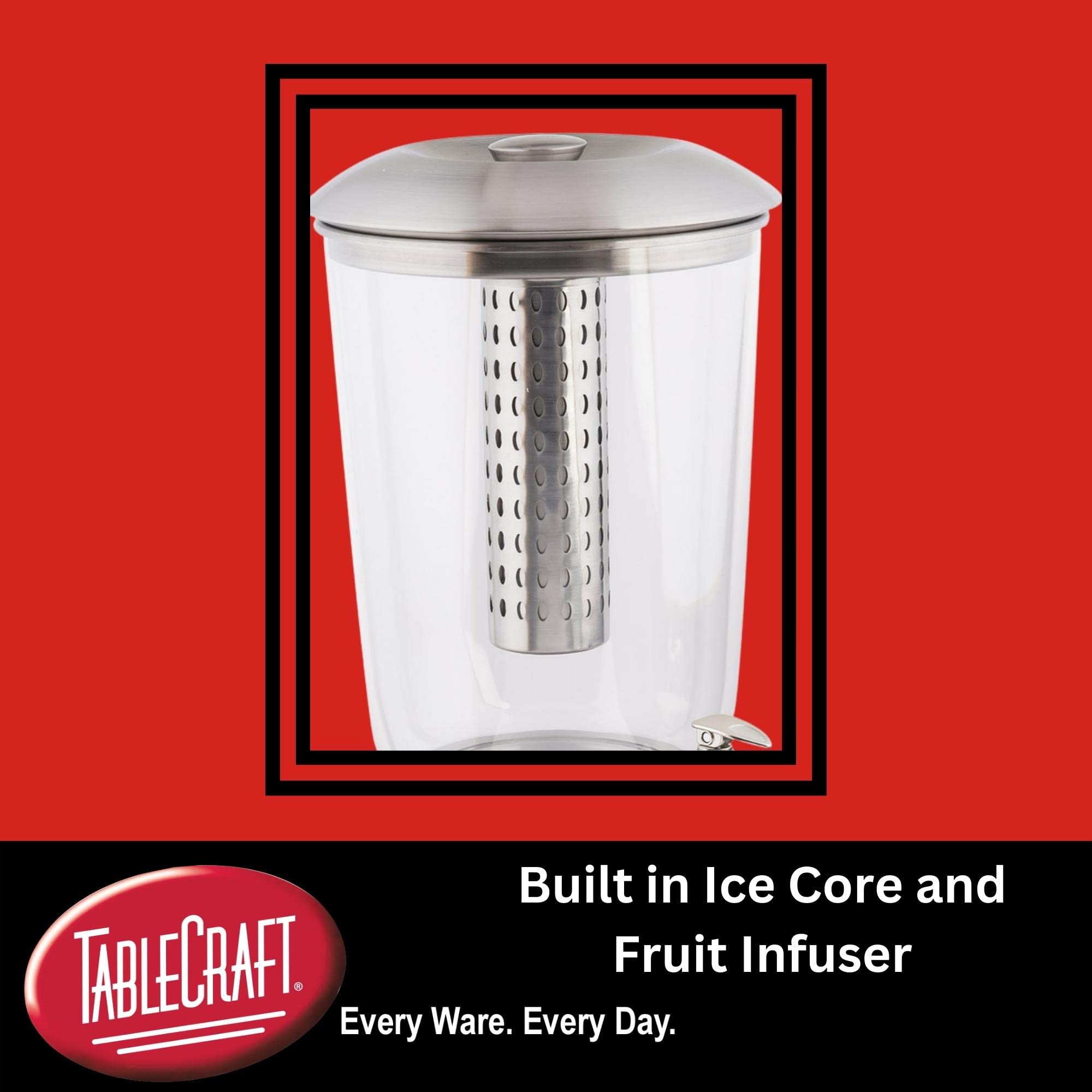 TableCraft - Dispenser per bevande con filtro, 5-Gallon, acciaio inox