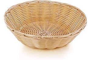 Round Wicker Bread Baskets for Serving and Display