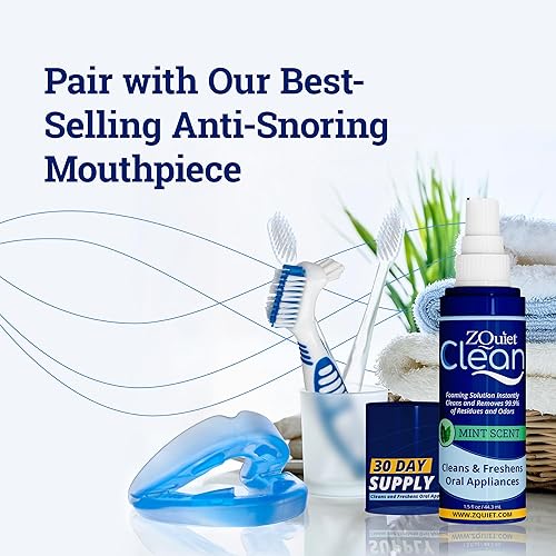 Miniatura 8 de ZQuiet, Solución limpia, de limpieza para todos los aparatos orales, sin cloro, aroma a menta fresca, tamaño de viaje, cumple con la TSA