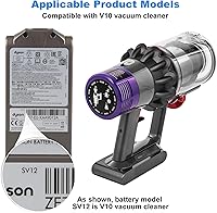 Vista 7 de Anillo de sellado fijo en la parte superior del depósito de polvo para aspiradora Dyson V10 SV12, diámetro de soporte de 4.52 pulgadas, piezas