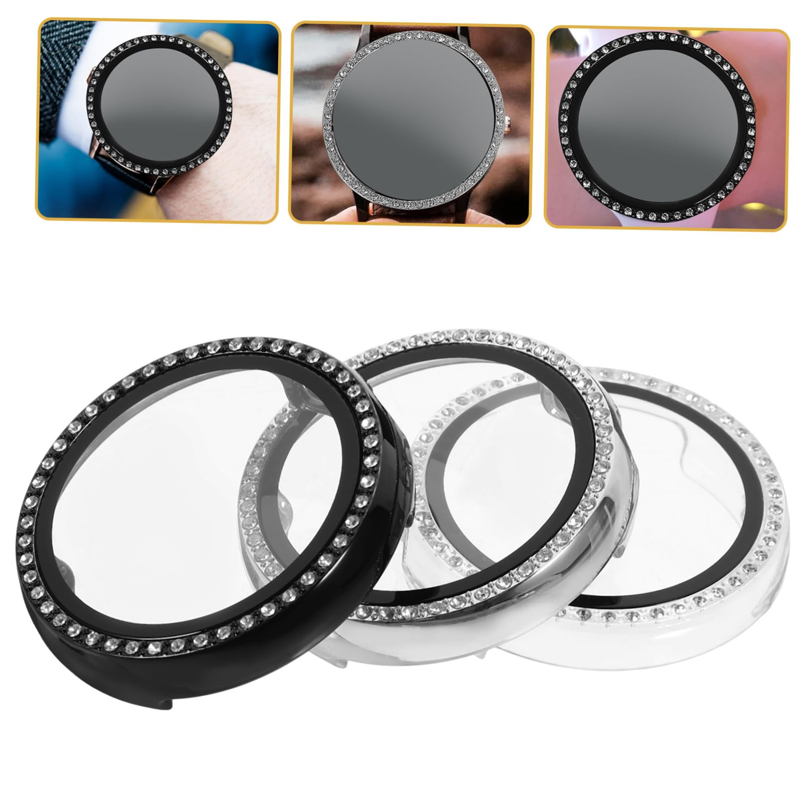Mikikit 15stücke Smartwatch-hülle Mit Strass Kratzfestes Gehäuse Kompatibel Mit Pixel Watch Transparent Einfache Installation Passform Leicht Und Elegant