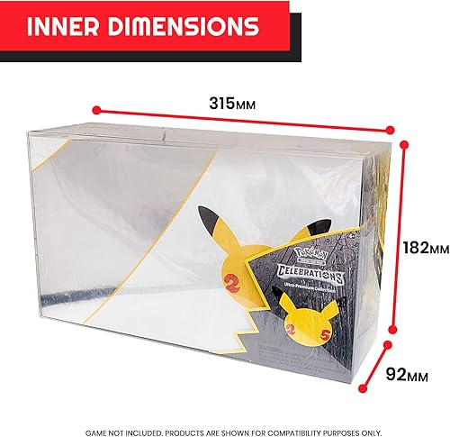 Miniatura 5 de EVORETRO Estuche protector de plástico compatible con Pokémon Celebrations Ultra Premium Booster Collection Box  0.018 in de grosor, protector de