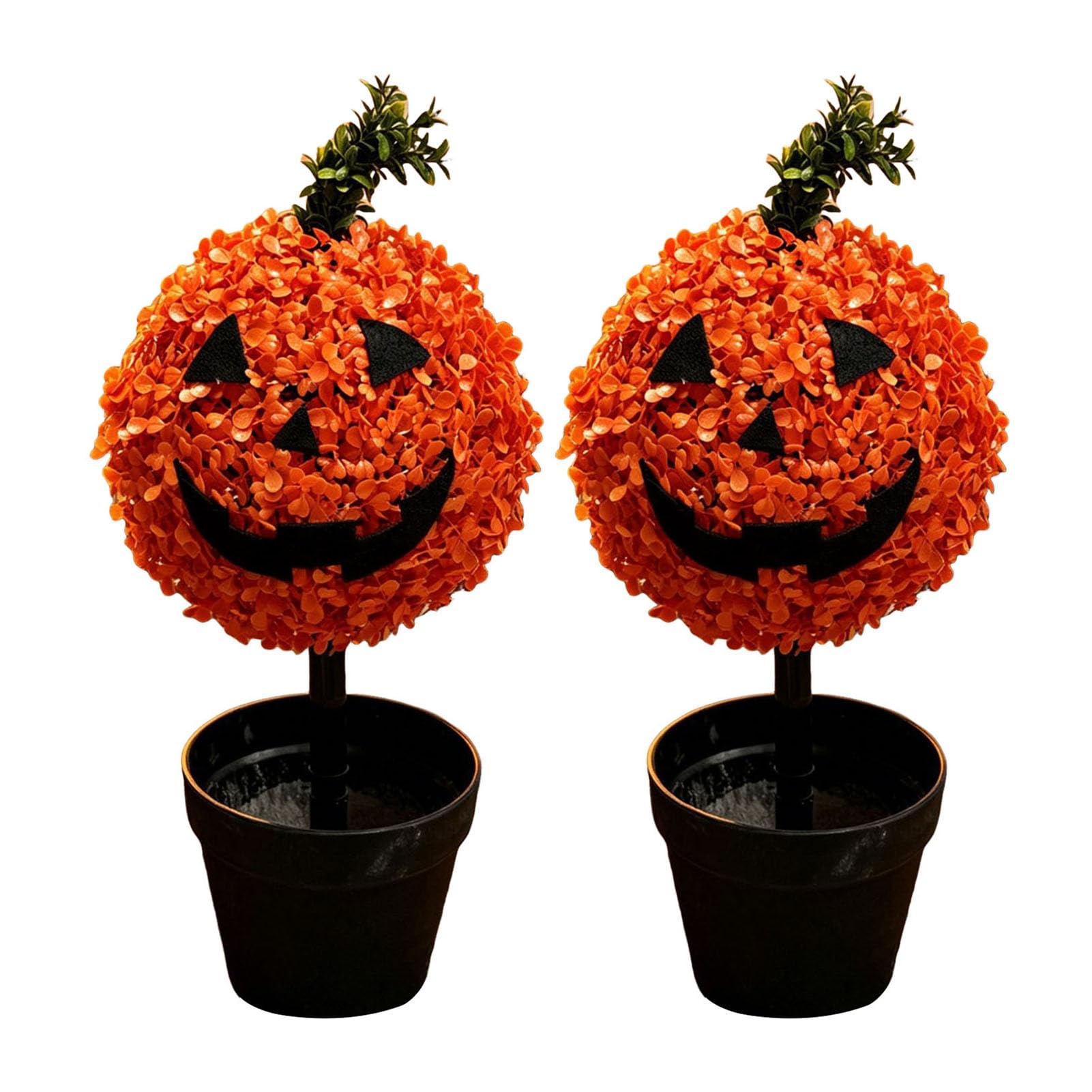 Sztuczne drzewo topiary z dyni, dekoracje zewnętrzne na Halloween