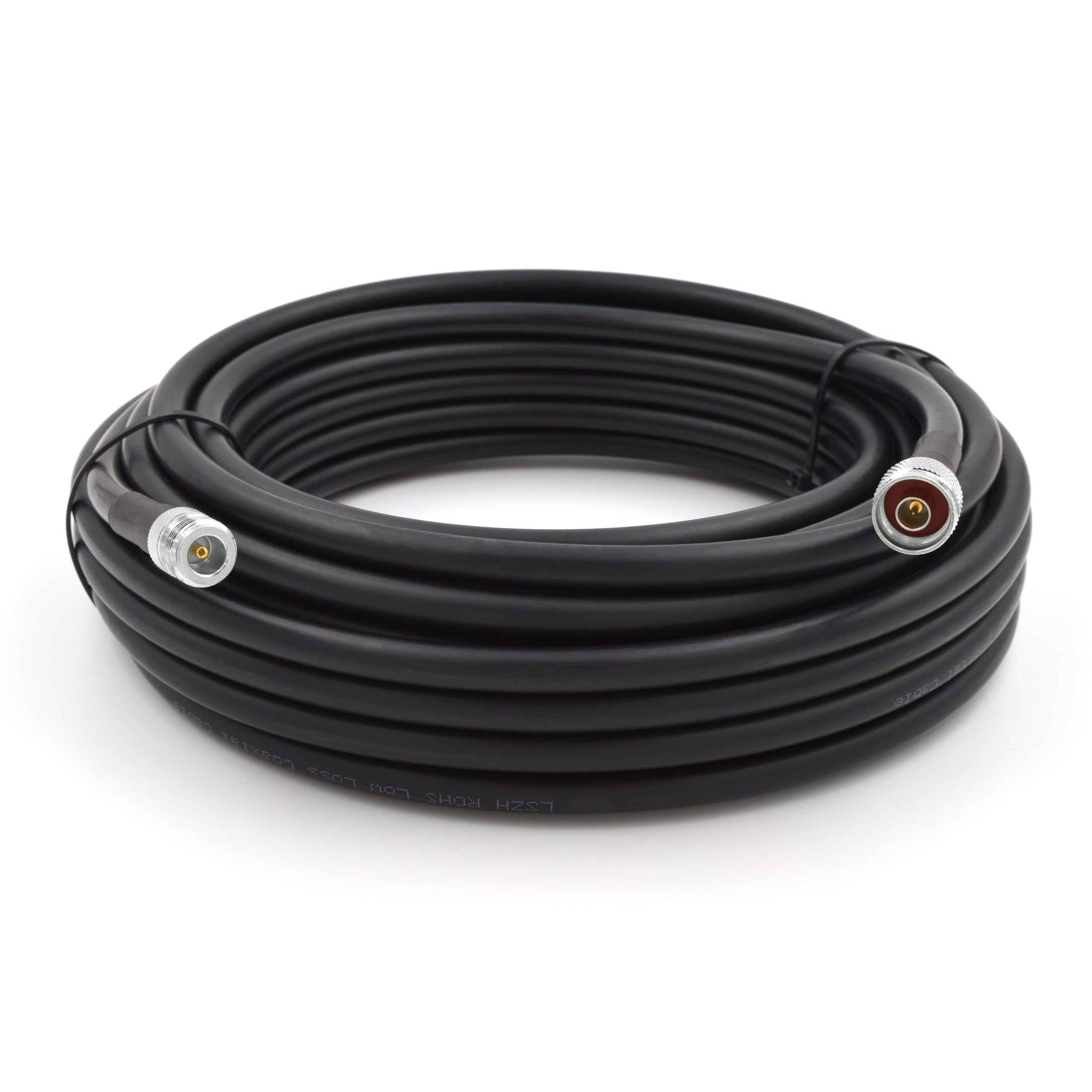 RANGEFUL N Type Extension Cable 12m 39.4ft Ultra Low Loss Coax Cable 8D-FB Ø11.1mm Extension Lead Black N Male to N Female Coaxial 50ohm