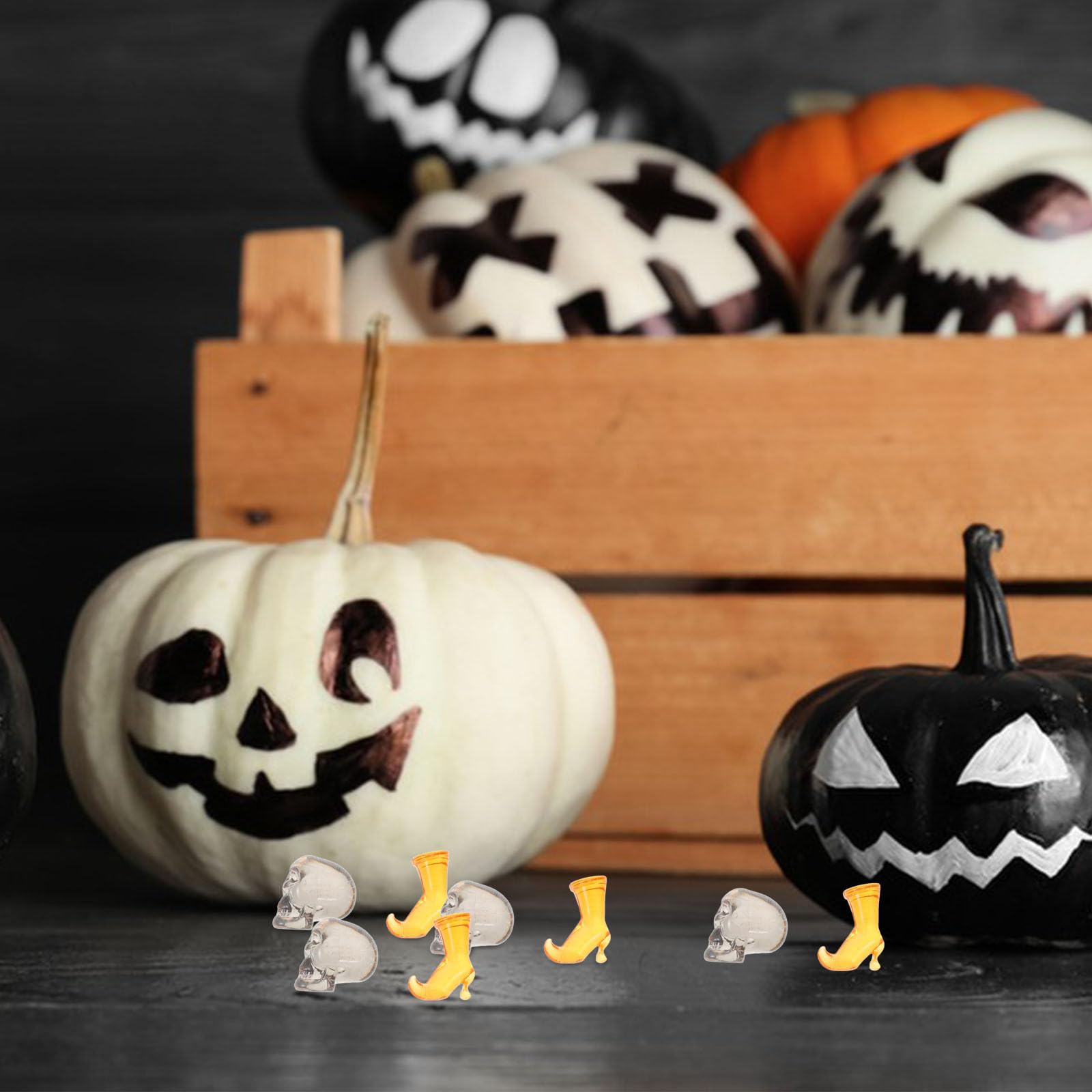 Adorno de Calavera para Escritorio Halloween, Plástico