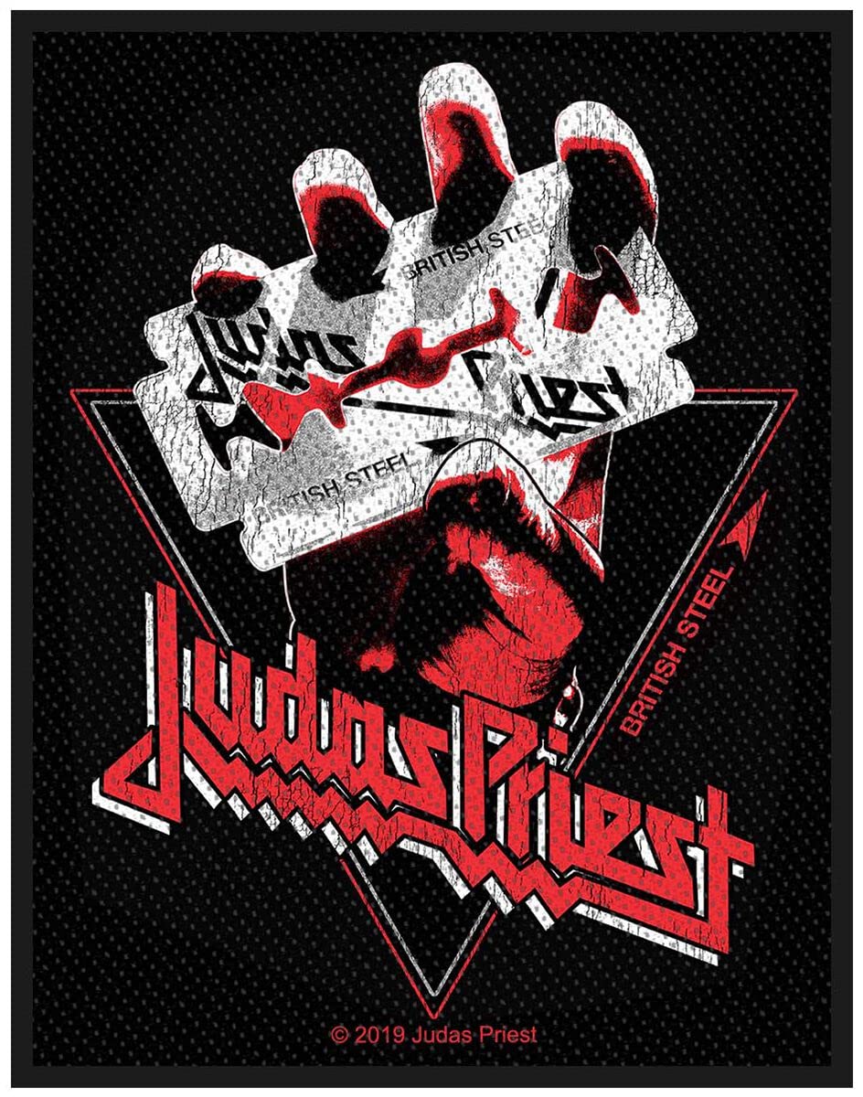 Amazon.com: Razamataz Judas Priest British Steel Vintage Woven Sew