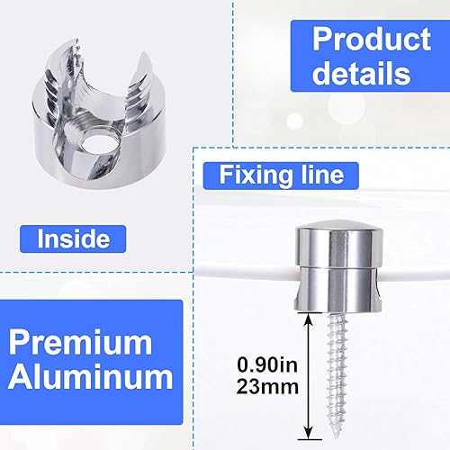 Miniatura 4 de 5 juegos de soportes de cargador para cables, soportes de anclaje de cable ajustables plateados, clips de cable de metal adhesivos, organizadores de