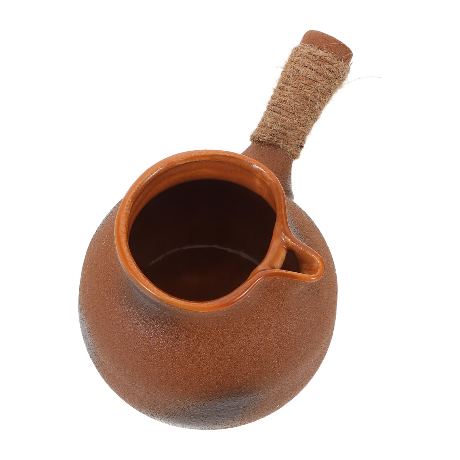Alipis Bollitore in Terracotta Tradizionale da 800 Ml per Tè e Tisane, Resistente ad Alte Temperature, Design Classico in Ceramica per Campeggio e Riunioni Familiari