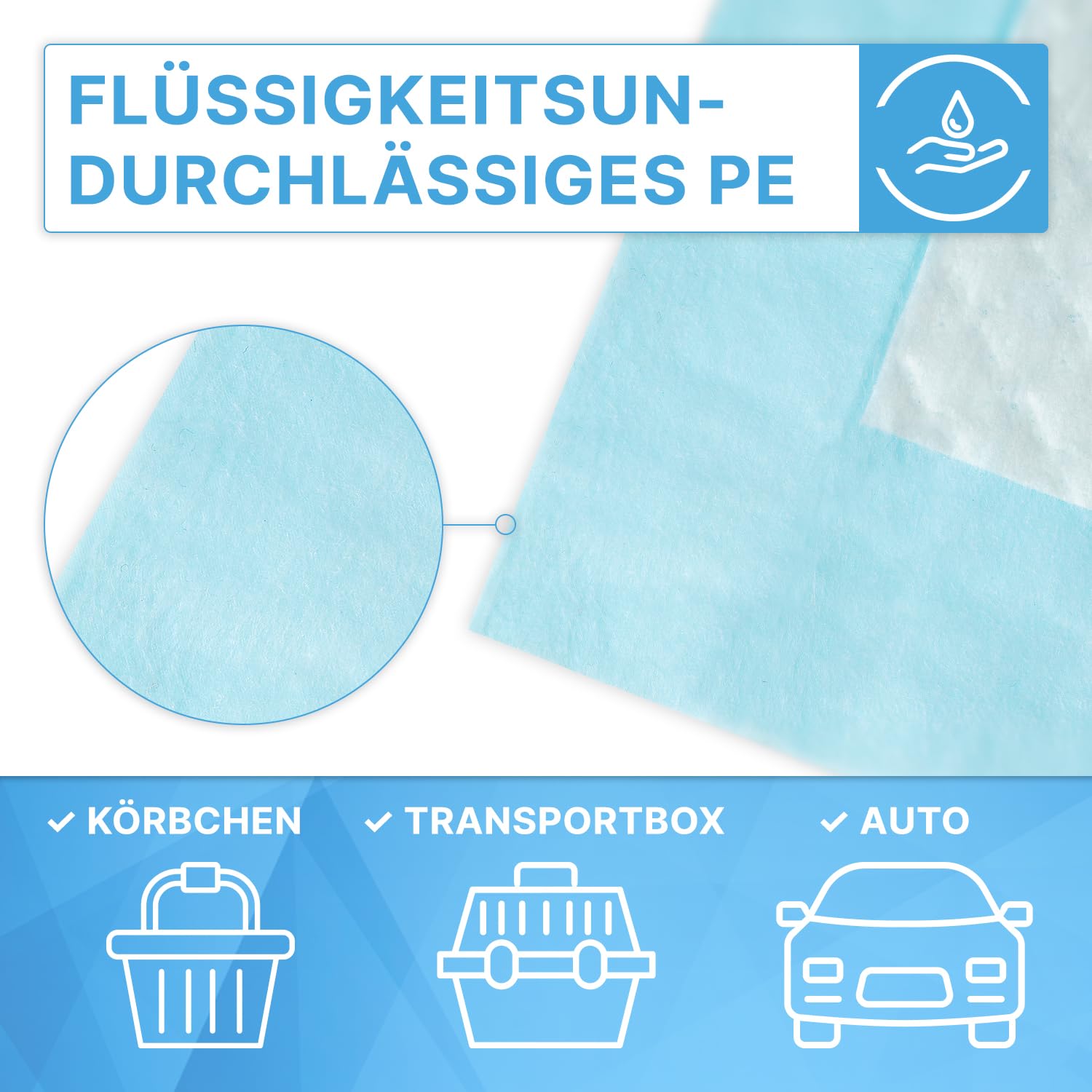 200x ARNOMED® Welpen Unterlagen 60x40cm, Saugfähige Pipi Matten für Hunde & Welpen, Puppy & Dog Pads, Trainigspad, Inkontinenzunterlagen Hund, Hundeunterlagen Pipi, Matten Auslaufsicher