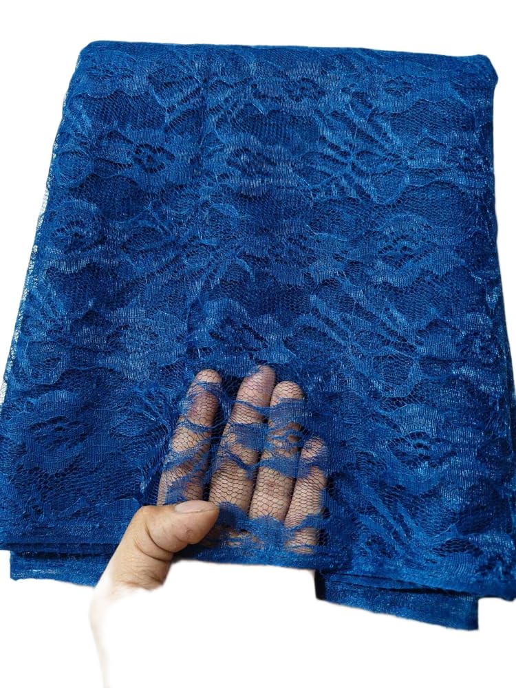 vragi Women's Net Printed Saree With Unstitched Blouse Piece FABRIC RUSSELL 5MTR NAVY-picture-36