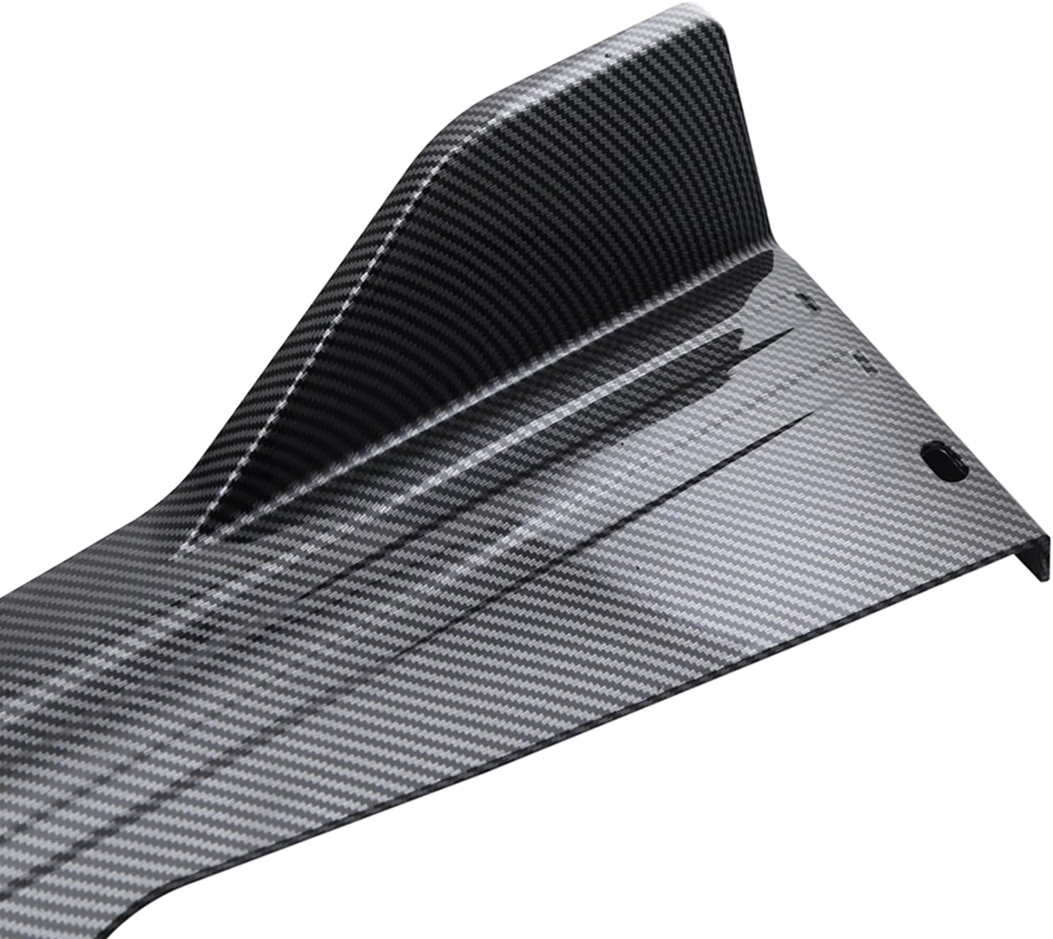 KIMISS Carbon Fiber Rear Bumper Lip Splitter for Cars, Universal Chin Spoiler with Side Fins, Black Body Protector, Aerodynamic Diffuser