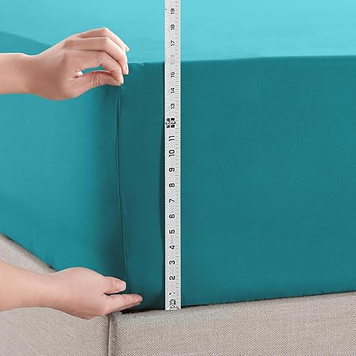 Miniatura 71 de Empyrean Bedding Sábanas de cama para King – Sábanas bajeras de 14 a 16 pulgadas – Sábana bajera de bolsillo profundo tamaño King – Sábana bajera 13