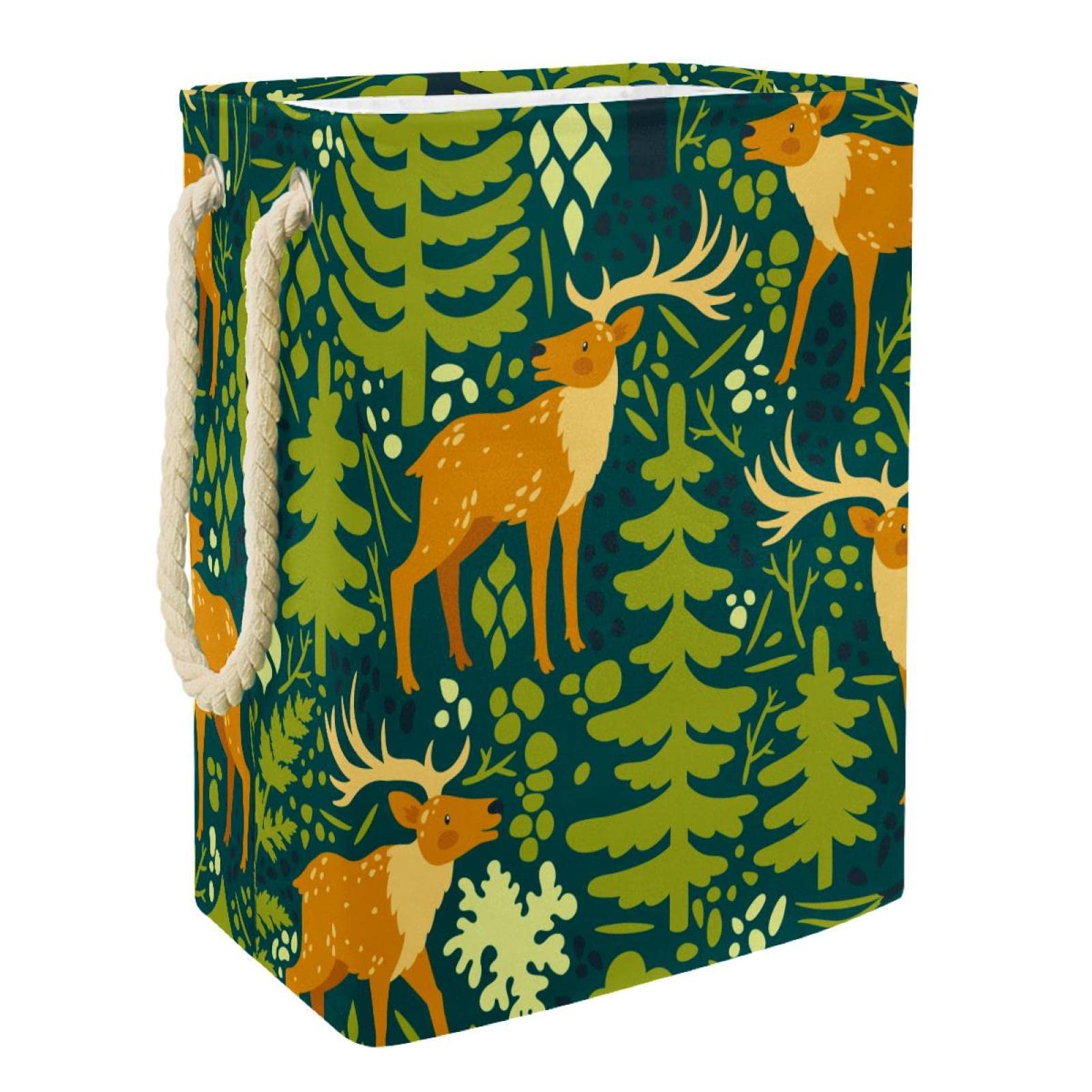 Grand panier à linge de Noël avec poignée durable pour rangement de chambre