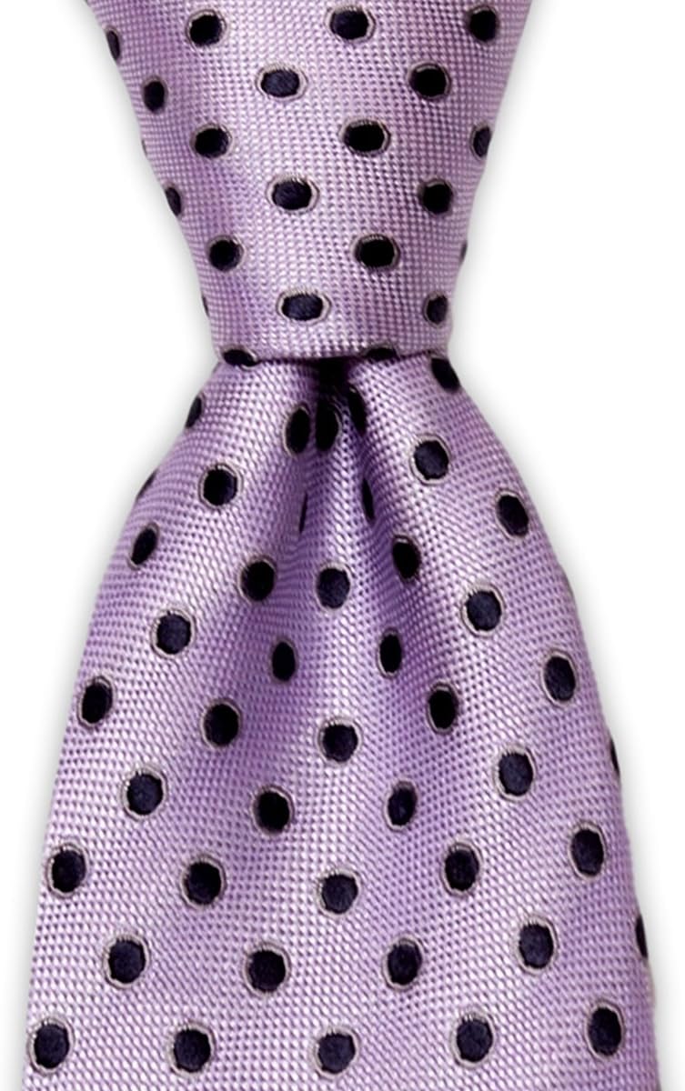 Wisteria Lavender Mauve Tie with Dark Purple Polka Dots by TieThis | The Verona Tie