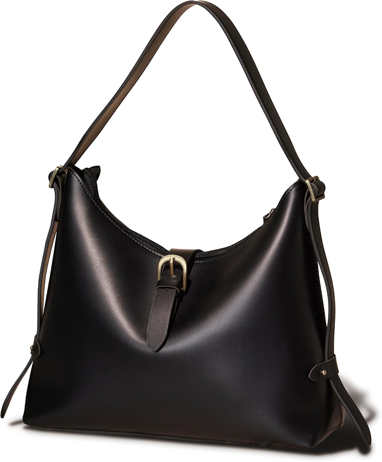 SUNLIGHT LEAVES Vintage Vegan Leather Hobo Bag For Women Shoulder Purse Crossbody Satchel Under Arm Lady Handbag