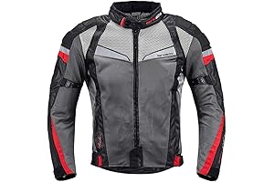Armored Motorcycle Jacket for Men, CE Certified, Breathable Summer Air Motorbike Riding Jacket
